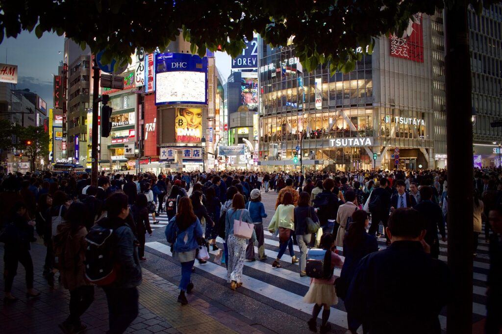 people, crowd, street, crossing, japan, tokyo, night, lights, crowd, crowd, crowd, japan, japan, tokyo, tokyo, tokyo, tokyo, tokyo